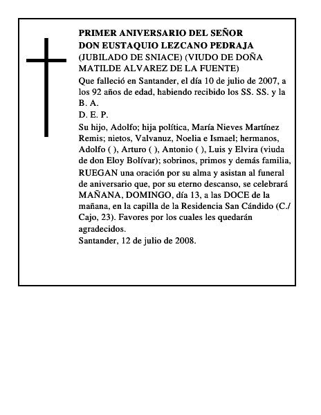 DON EUSTAQUIO LEZCANO PEDRAJA