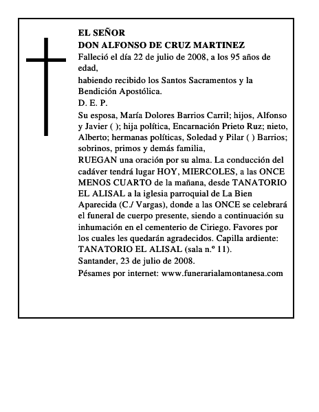 DON ALFONSO DE CRUZ MARTINEZ