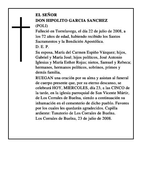 DON HIPOLITO GARCIA SANCHEZ