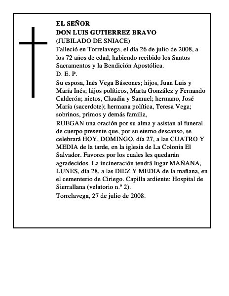 DON LUIS GUTIERREZ BRAVO