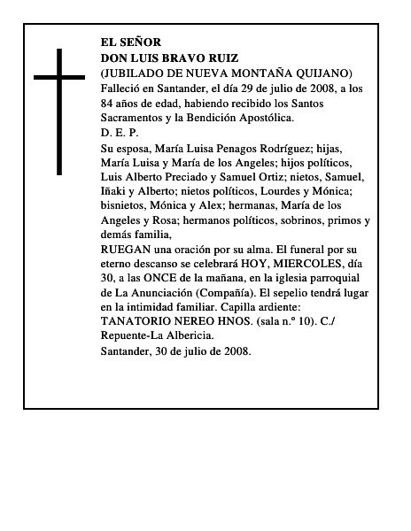 DON LUIS BRAVO RUIZ