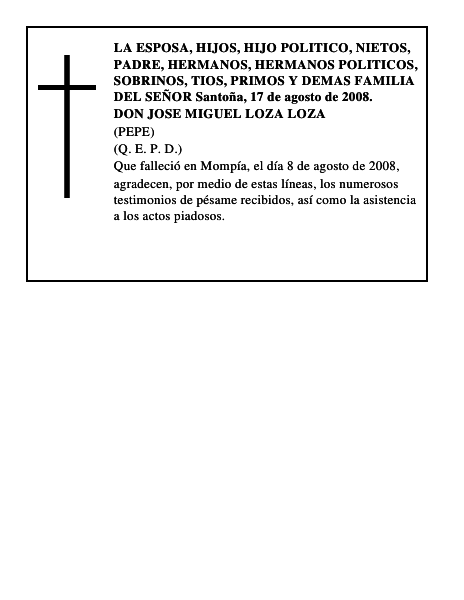 DON JOSE MIGUEL LOZA LOZA
