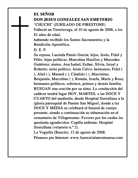 DON JESUS GONZALEZ SAN EMETERIO