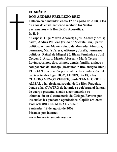 DON ANDRES PRELLEZO BRIZ