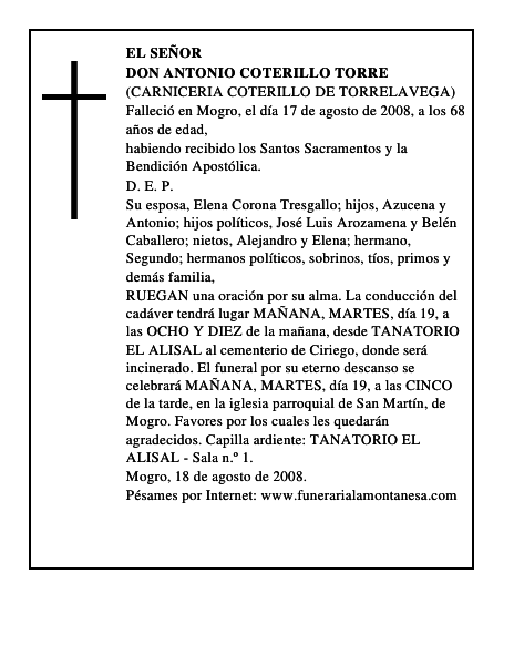 DON ANTONIO COTERILLO TORRE