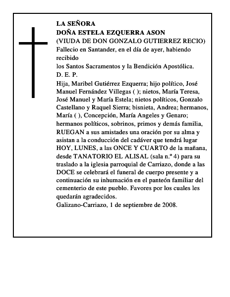 DOÑA ESTELA EZQUERRA ASON