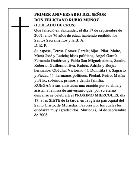 DON FELICIANO RUBIO MUÑOZ