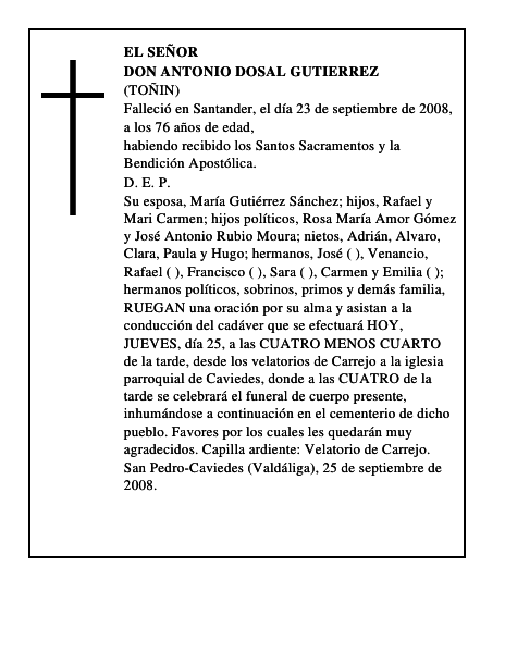 DON ANTONIO DOSAL GUTIERREZ