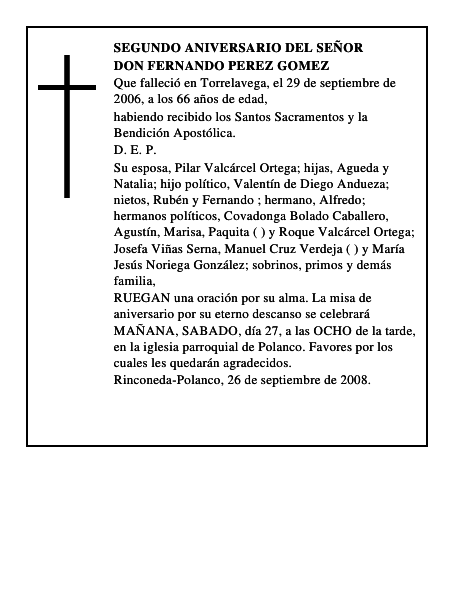 DON FERNANDO PEREZ GOMEZ