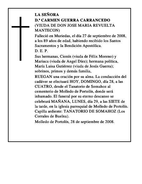D.ª CARMEN GUERRA CARRANCEDO