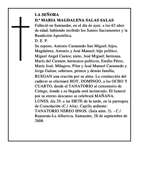 D.ª MARIA MAGDALENA SALAS SALAS