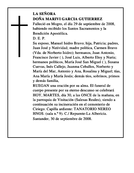 DOÑA MARIVI GARCIA GUTIERREZ
