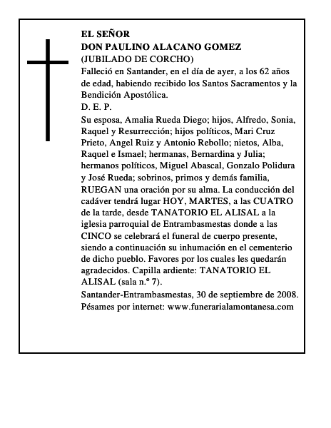 DON PAULINO ALACANO GOMEZ