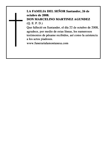 DON MARCELINO MARTINEZ AGUNDEZ