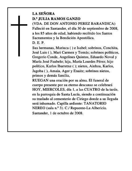 D.ª JULIA RAMOS GANZO