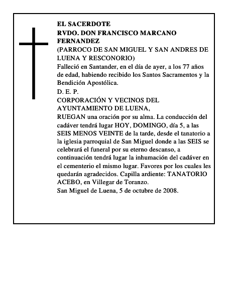 RVDO. DON FRANCISCO MARCANO FERNANDEZ