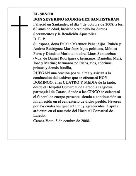 DON SEVERINO RODRIGUEZ SANTISTEBAN
