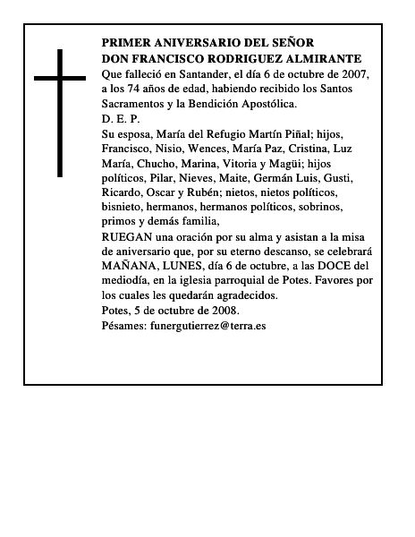 DON FRANCISCO RODRIGUEZ ALMIRANTE