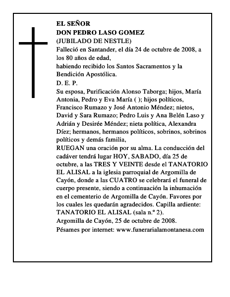 DON PEDRO LASO GOMEZ