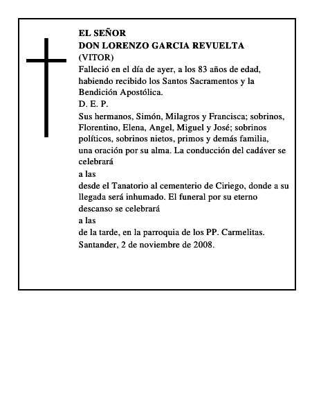 DON LORENZO GARCIA REVUELTA