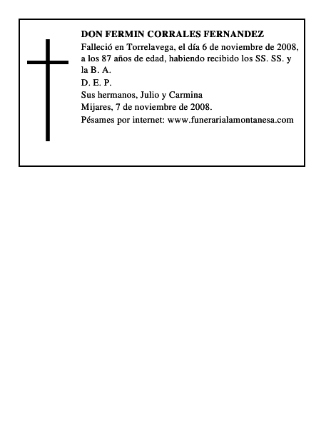 DON FERMIN CORRALES FERNANDEZ