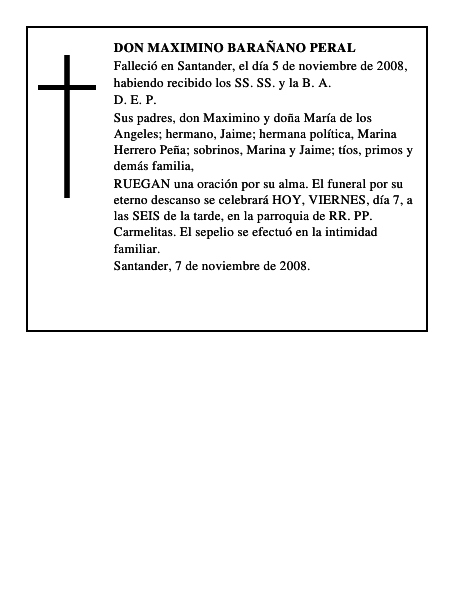 DON MAXIMINO BARAÑANO PERAL