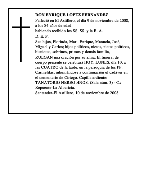 DON ENRIQUE LOPEZ FERNANDEZ