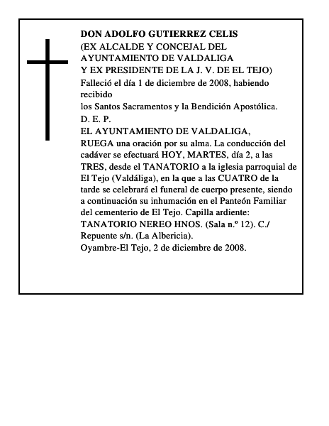 DON ADOLFO GUTIERREZ CELIS