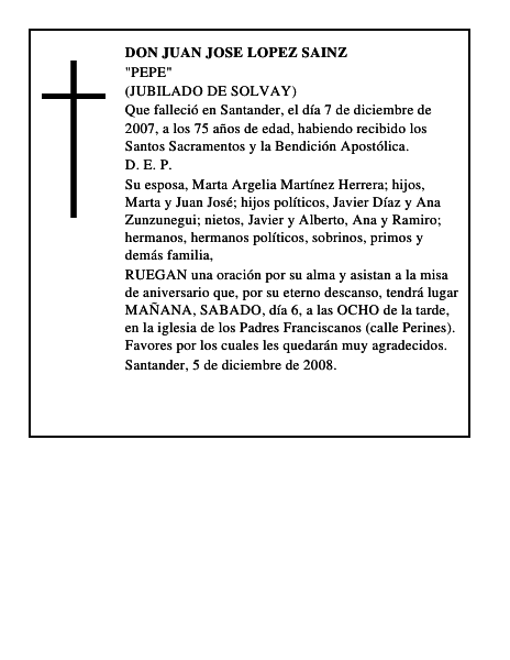 DON JUAN JOSE LOPEZ SAINZ