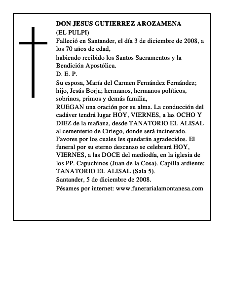 DON JESUS GUTIERREZ AROZAMENA
