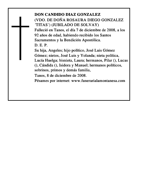 DON CANDIDO DIAZ GONZALEZ