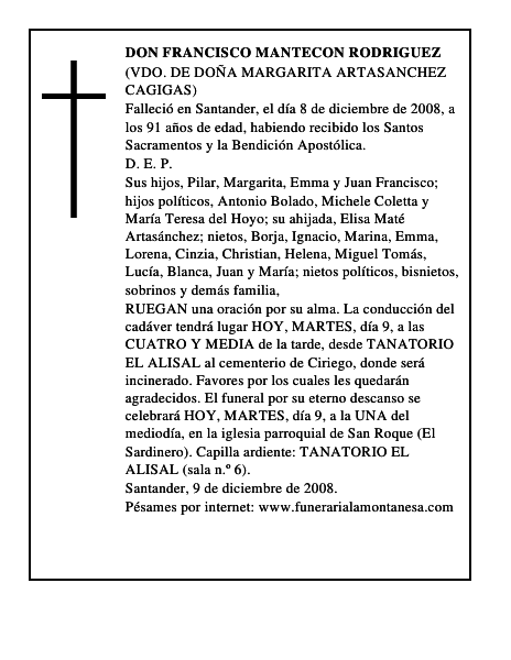 DON FRANCISCO MANTECON RODRIGUEZ