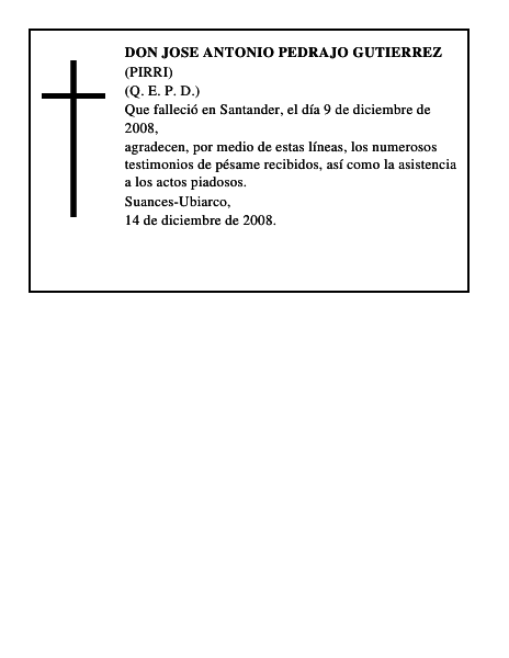 DON JOSE ANTONIO PEDRAJO GUTIERREZ