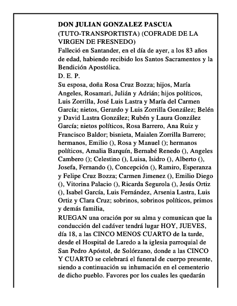 DON JULIAN GONZALEZ PASCUA