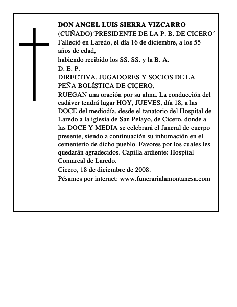 DON ANGEL LUIS SIERRA VIZCARRO