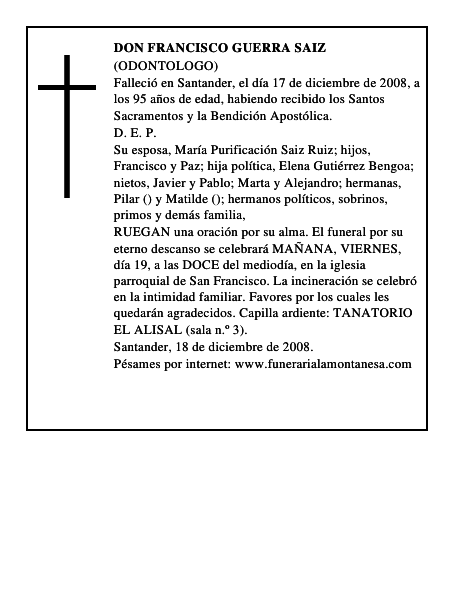 DON FRANCISCO GUERRA SAIZ