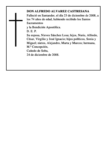 DON ALFREDO ALVAREZ CASTRESANA