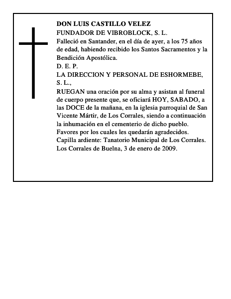 DON LUIS CASTILLO VELEZ