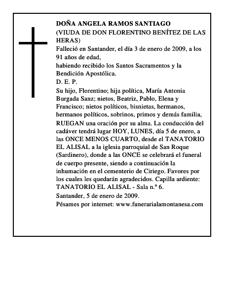 DOÑA ANGELA RAMOS SANTIAGO