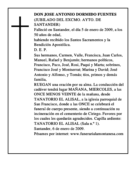 DON JOSE ANTONIO DORMIDO FUENTES