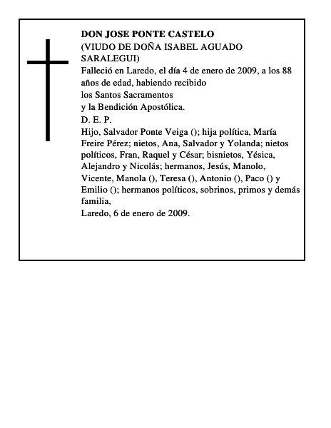 DON JOSE PONTE CASTELO