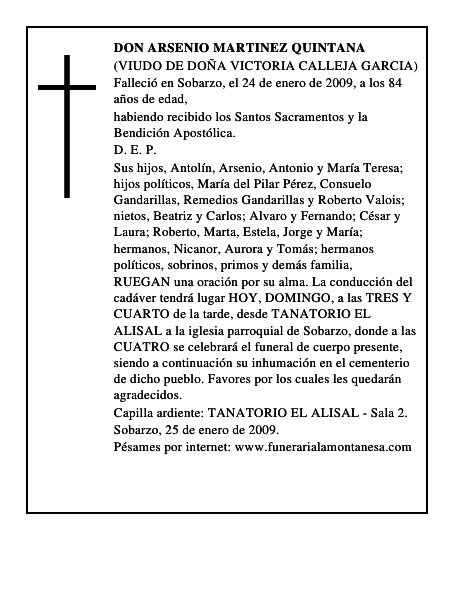 DON ARSENIO MARTINEZ QUINTANA