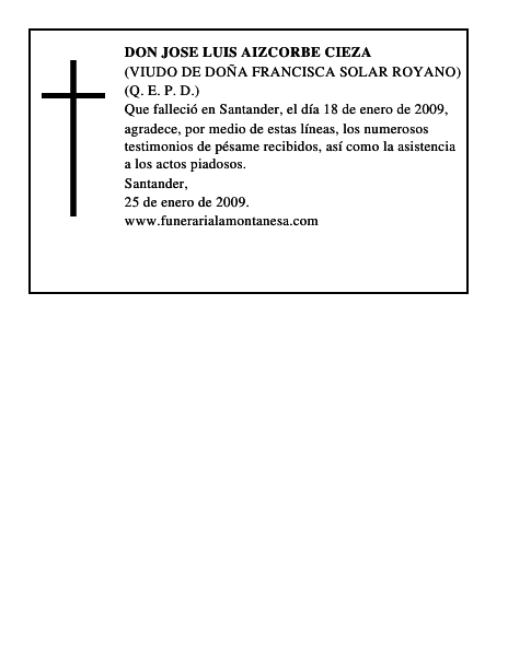DON JOSE LUIS AIZCORBE CIEZA