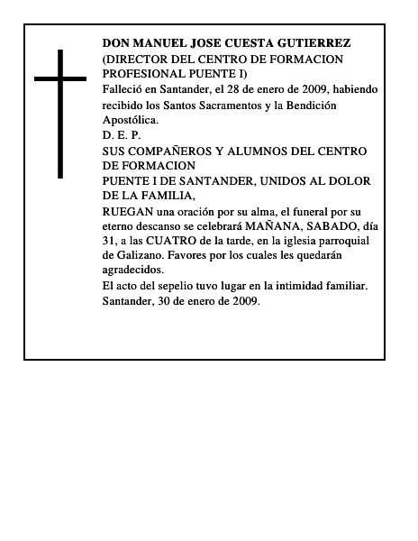 DON MANUEL JOSE CUESTA GUTIERREZ