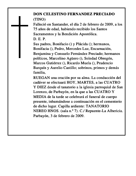 DON CELESTINO FERNANDEZ PRECIADO