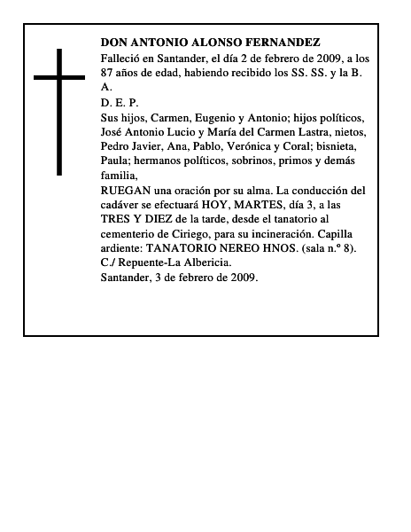 DON ANTONIO ALONSO FERNANDEZ