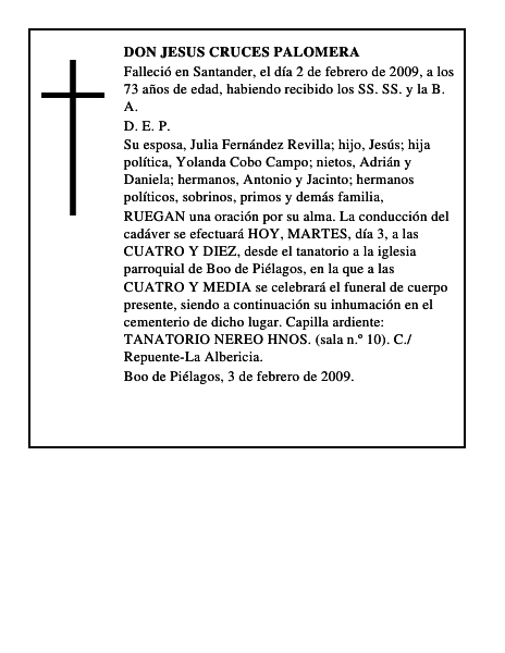 DON JESUS CRUCES PALOMERA