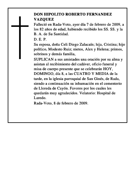 DON HIPOLITO ROBERTO FERNANDEZ VAZQUEZ