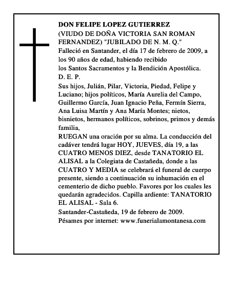 DON FELIPE LOPEZ GUTIERREZ