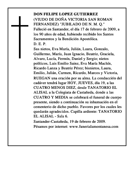 DON FELIPE LOPEZ GUTIERREZ